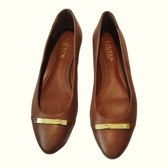 Ralph Lauren Shoes - Ralph Lauren Logo Flats Leather Sz 7.5B